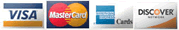 We gladly accept your Visa, MasterCard, American Express, or Discover card in our store.